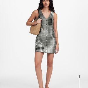 Madewell Black and White Checkered Mini Dress